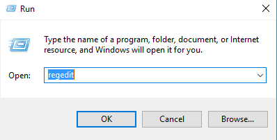 在 Windows 10 中运行 Regedit 命令