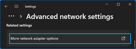 更多网络适配器选项 Windows 11