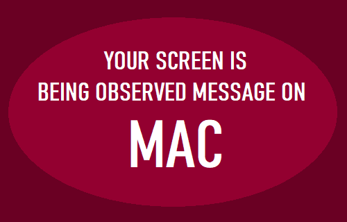 您的屏幕正在被观察 Mac