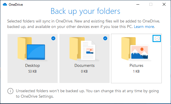 防止桌面、图片和文档自动备份到 OneDrive