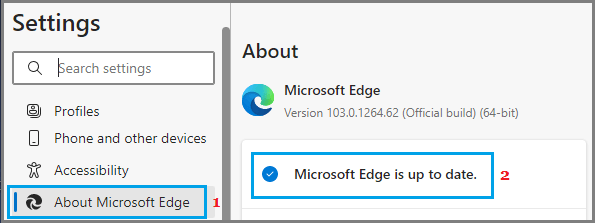 更新 Microsoft Edge 浏览器