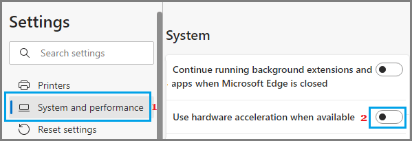 在 Microsoft Edge 中禁用硬件加速