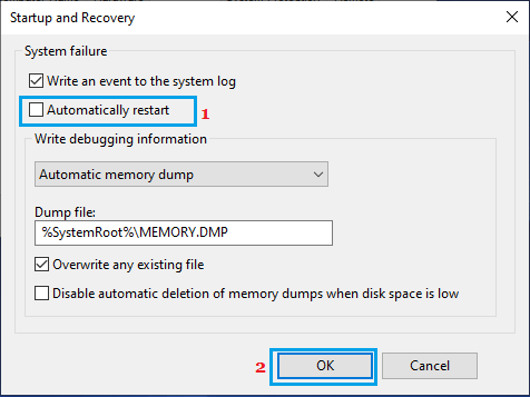 在 Windows 10/11 中禁用自动重启