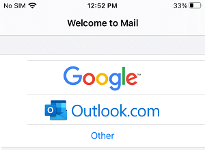 选择 Google 作为电子邮件服务提供商