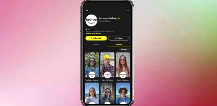 Snapchat用户现在可以通过AR试戴亚马逊的眼镜