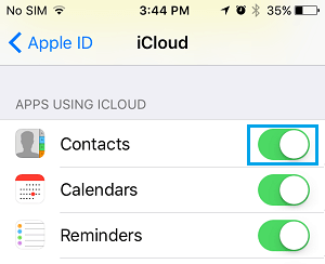 在 iPhone 上启用 iCloud 通讯录