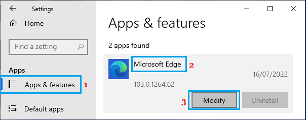 修改 Microsoft Edge