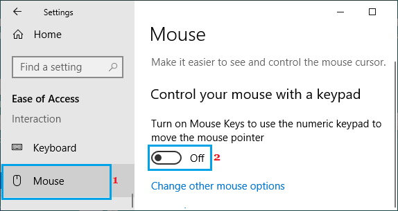 在 Windows PC 上关闭鼠标键