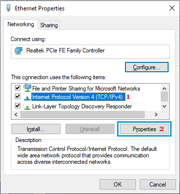 打开 IPv4 属性