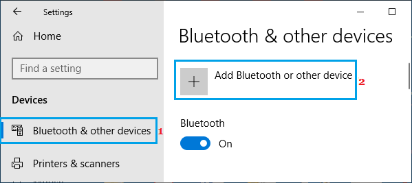 在 Windows 中添加蓝牙和其他设备选项