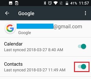 同步 Gmail 联系人