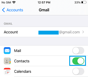 在 iPhone 上启用 Gmail 通讯录