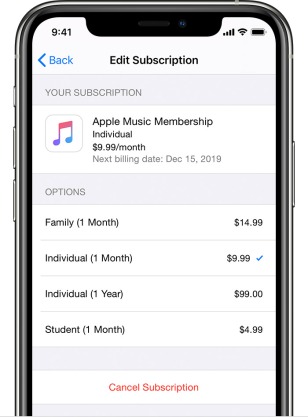 在 iPhone 上更改 Apple Music 订阅的设置。