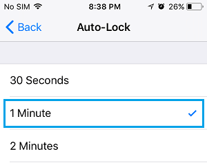 在 iPhone 上选择自动锁定时间