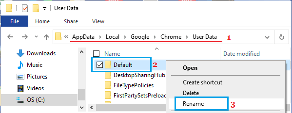 重命名 Chrome 用户数据文件夹