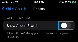 阻止照片出现在 iPhone 上的 Spotlight 搜索中