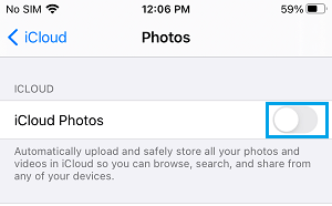 关闭 iPhone 上的 iCloud 照片
