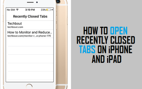如何在iPhone或iPad上打开最近关闭的标签页