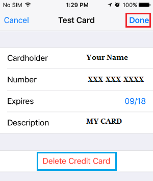从 iPhone 上的 Safari 浏览器中删除信用卡信息