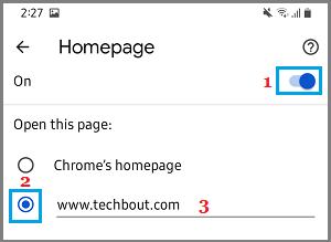 将网站添加到 Google Chrome 作为主页