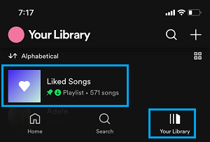 在 iPhone 上的 Spotify 中打开喜欢的歌曲