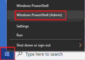以管理员身份打开 Windows PowerShell