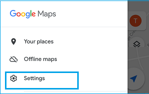 iPhone 上 Google 地图中的设置选项