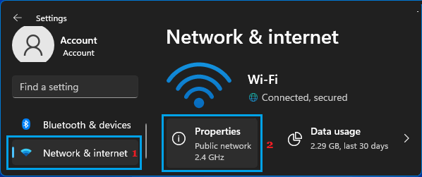 在 Windows PC 上打开 WiFi 网络属性