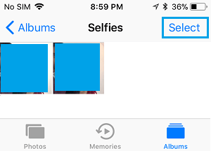 在 iPhone 照片应用程序中选择相册选项