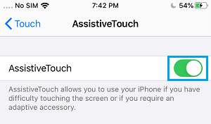 在 iPhone 上启用 AssistiveTouch