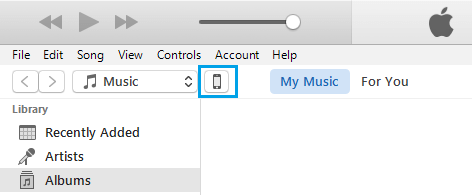 iTunes 中的 iPhone 图标