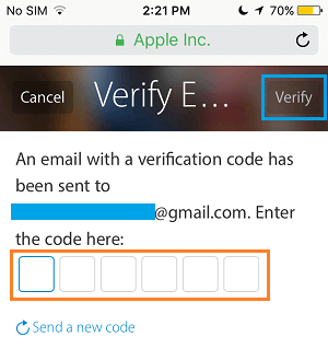输入Apple ID验证码