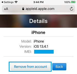 从 Apple ID 帐户中删除 iPhone