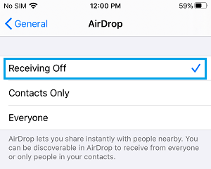 在 iPhone 上禁用 AirDrop