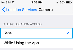 在 iPhone 上禁用相机应用程序的定位服务