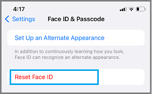 在 iPhone 上重置面容 ID