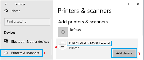 将无线打印机添加到 Windows 10