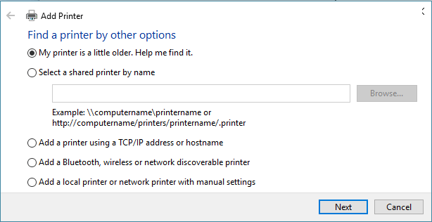 在 Windows 10 的帮助下添加打印机
