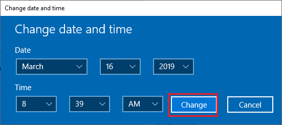 在 Windows 10 中手动更改时间和日期