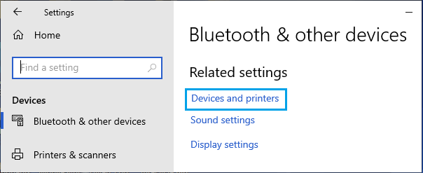 在 Windows 10 中打开设备和打印机