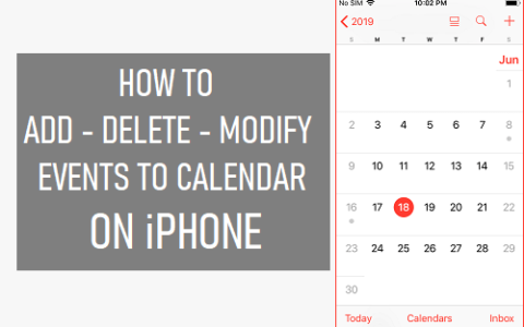 如何在iPhone日历中添加、删除、修改事件