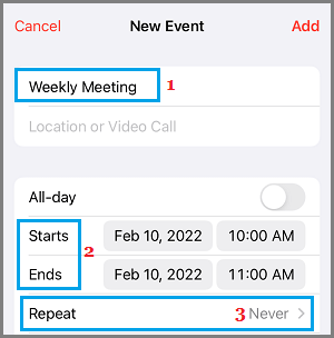 在 iPhone 上将事件添加到日历