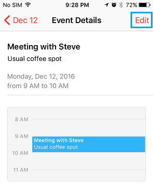 在 iPhone 日历应用程序中编辑事件