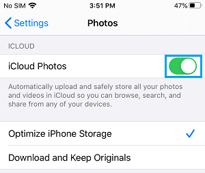 在 iPhone 上启用 iCloud 照片