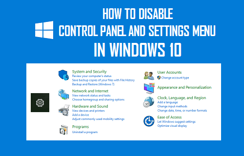 在 Windows 10 中禁用控制面板和设置菜单