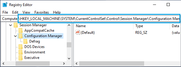 Windows 配置管理器注册表项