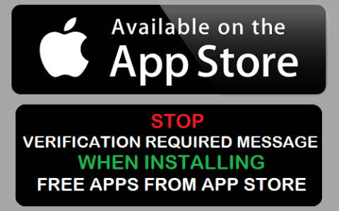 苹果App Store下载免费应用程序时出现“需要验证”消息