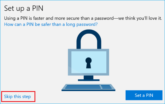 设置 PIN 以登录 Windows 10