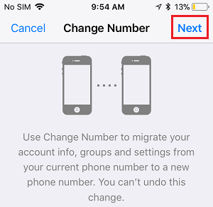 在 iPhone 上的 WhatsApp 中更改号码屏幕