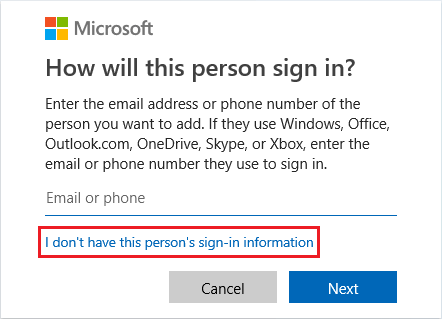 创建没有电子邮件地址的 Windows 用户帐户